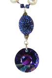 Knotted Pearl with Crystal "Sun" Pendant