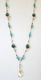 Polymer Clay and Jade Pearl Necklace