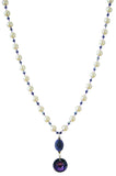 Knotted Pearl with Crystal "Sun" Pendant