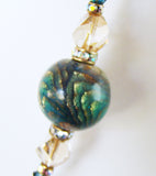 Polymer Clay and Jade Pearl Necklace