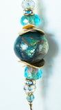 Blues and Greens Polymer Clay Necklace